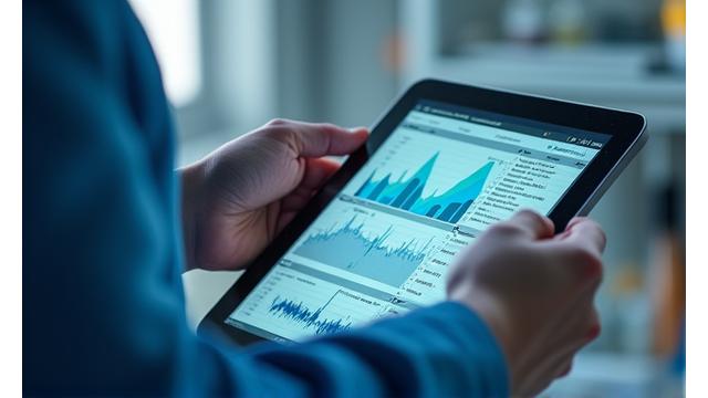 養殖施設のデータを分析する専門家