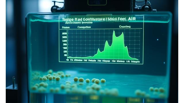 AIが自動で給餌量を調整している様子